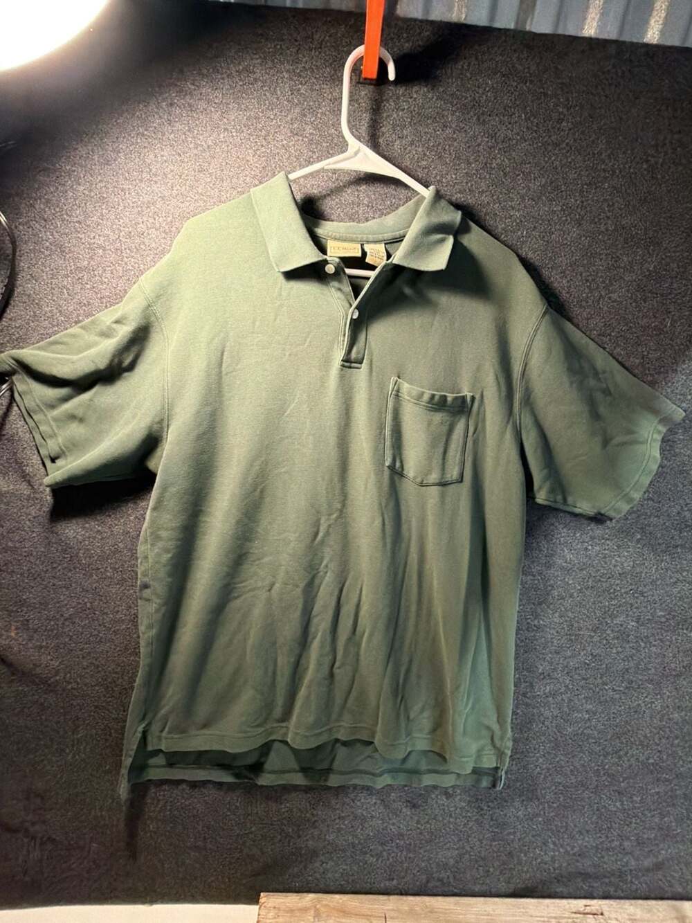 L.L.Bean‎ Men's LG-REG Green Short Sleeve Polo Shirt with Pocket 20-0197